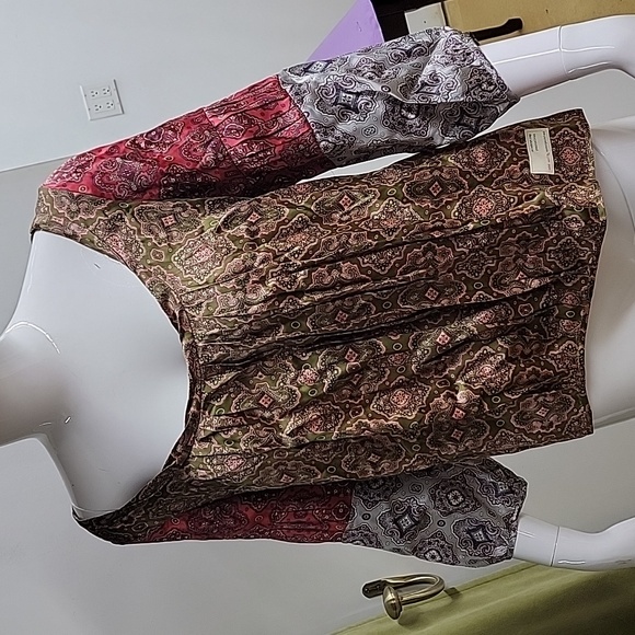 Odd Molly Tops - Anthropologie Odd Molly 100% Silk Boho Handkerchief Blouse Odd Molly Size 1